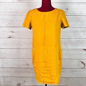 Linen Handmade Studio Pullover Shift Dress Short Sleeve